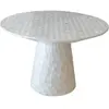 Table basse en coquille de capiz verte