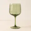 Lot de 4 verres à pied en verre 49cl verts
