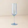 Lot de 4 flûtes en verre 24cl bleues