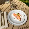 Lot6 assiettes a dessert nuance 20cm en porcelaine blanc Novastyl