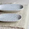 Lot 6 assiettes ovales jasmin 19x10.5cm en porcelaine blanc Novastyl