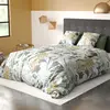 My Home Collection - Parure housse de couette Zelia verte 240x220 cm