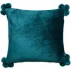 3S. x Home Coussin Tender pompons Paon