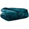 Vivaraise - Plaid en polyester avec pompons Tender 170 x 130 cm paon