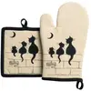 Lot gant/manique Dubout 3 chats Winkler 18 X 28 BEIGE