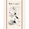 Grand torchon - Chats En Cuisine Winkler Dubout 60x80 cm