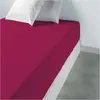 Les Ateliers du Linge Drap Housse uni Coton Cerise 140 x 190 x 35 cm