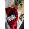 3S. x Home Plaid uni FARA Rubis 135 x 200 cm