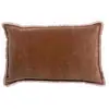 3S. x Home Maison Vivaraise Coussin uni Fara Bois de rose 40 x 65