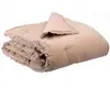 DeclikDeco Edredon uni Fara Taupe 85 x 200