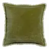 3S. x Home Maison Vivaraise Coussin uni Fara Olive 45 x 45