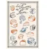 Maison Vivaraise Torchon Imprimé Fromages de France Ecru 48 x 72