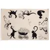 3S. x Home Maison Vivaraise Tapis Dubout Multi Chats Ecru 60 x 90
