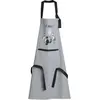 3S. x Home Tablier de cuisine Dubout chat horloge Gris