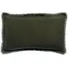 3S. x Home Maison Vivaraise Coussin uni Laly Olive 30 x 50