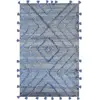 3S. x Home Maison Vivaraise Tapis Worgan denim Bleu/ivoire 120 x 180