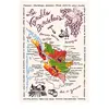 T&B Maison TORCHONS & BOUCHONS-French Le Vignoble carte-Plaque de cuisine en coton