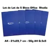 Lot de 5 Blocs Office Rhodia Agrafes 100 feuilles A4 Q.5x5 : -40% !