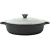 Baumalu - Mijoteuse basse avec couvercle à induction noire - 5 L T.U