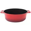 Baumalu - Cocotte ovale + couvercle Nuage induction rouge -  6.6L T.U