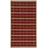 MonBeauTapis Tapis Tissé à Rayures, 110cm x 60cm, Rouge
