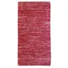 TheDecoFactory SKIN - Tapis cuir tressé bordeaux 60x120