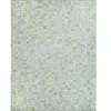 Thedecofactory Tapis en cuirs recyclés blanc et doré 190x290