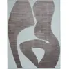 Wolle art - tapis salon en laine motifs contemporains marron 160x230