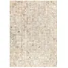 The Deco Factory Tapis recyclé cuir éclats argentés blanc 160x230