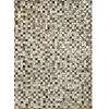 The Deco Factory Tapis recyclé cuir éclats argentés gris clair 160x230 160 x 230 cm