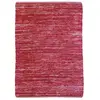 Tapis - THE DECO FACTORY - SKIN - Cuir tressé - 160 x 230 cm - Rouge Burgundy