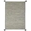 THEDECOFACTORY Sahara - Tapis 100% coton tissé et tressé blanc 160x230
