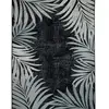 SOFT LEAVES - Tapis terrasse moderne noir 160x230