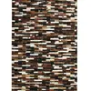 Thedecofactory Cuir - Tapis en Cuirs recyclés Lignes Marron Multi 140x200
