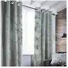 THE DECO FACTORY HAVANE - Rideau à oeillets - Aspect cuir - 140 x 250 cm Gris