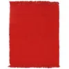 The Deco Factory SIMPLY COTON - Tapis salon ou chambre uni 100% coton 150 x 200 cm Rouge