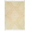The Deco Factory Tapis en coton avec motifs zig zag en laine épaisse naturel 120x170