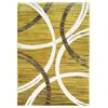 THEDECOFACTORY Tapis effet laineux motifs arches jaune et gris 120x170 120 x 170 cm