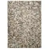 The Deco Factory Cuir extra silver - Tapis en cuir recyclé éclats argentés marron 120x170