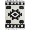 THE DECO FACTORY Tapis à reliefs triangles crème et gris 120x170 120 x 170 cm