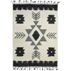 THEDECOFACTORY BERBÈRE TRIBAL LIGNES - Tapis à reliefs lignes crème et gris 120x170