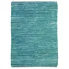 Thedecofactory - skin - Tapis en cuir tressé bleu clair 120x170