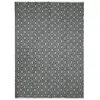THE DECO FACTORY Tapis 100% coton géométrique écru-noir 120x170 120 x 170 cm