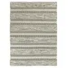 THEDECOFACTORY TERRA COTTON ETHNO - Tapis 100% coton bande ethno blanc-sable 120x170