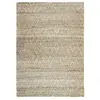 The Deco Factory Tapis tressé en jute motifs losanges en relief naturel 120x170