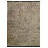 The Deco Factory Tapis tissé plat coton noir et reflet lumière gris 120x170 120 x 170 cm