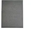 New age deco - tapis motif arc en relief en relief gris 120x170