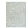 Thedecofactory Tapis en cuirs recyclés blanc argenté 120x170