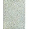 Thedecofactory CUIR MOZAIQUE METAL GOLD - Tapis en cuirs recyclés blan...