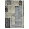 The Deco Factory Tapis extra-doux motif processeur ecru bleu 120x170 120 x 170 cm